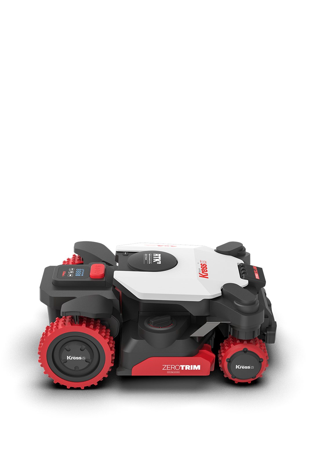 Kress EyePilot® 4×4 RTKⁿ 1/2 acre robotic lawn with Zero Trim and integrated 4G and Premium Security